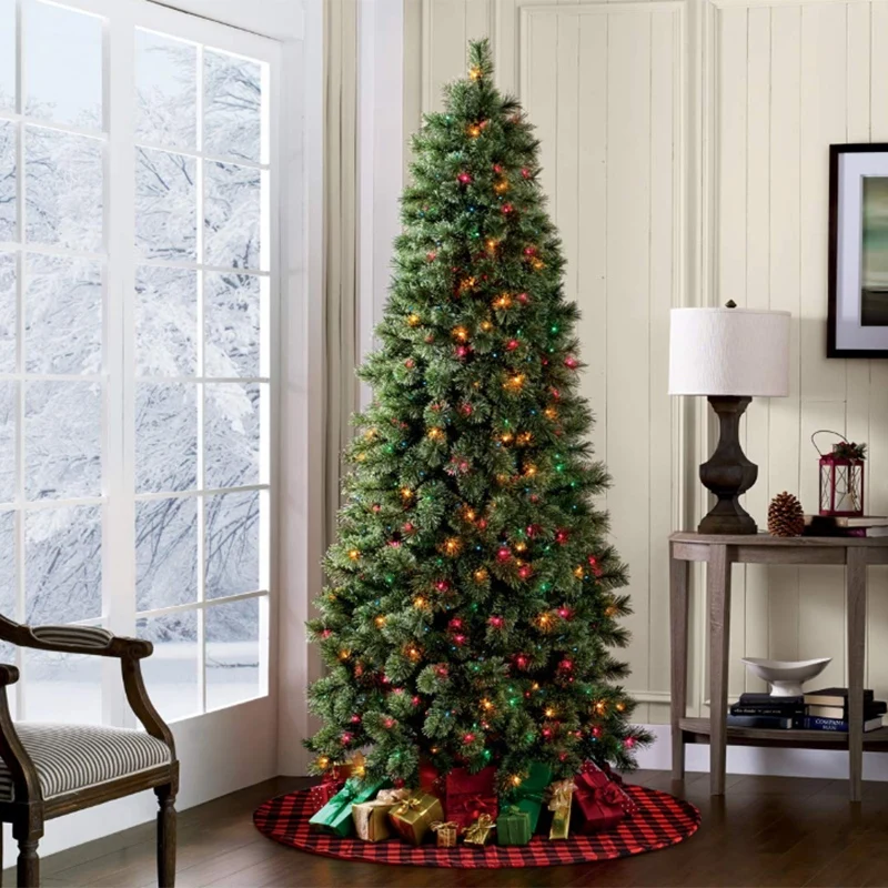 Новинка Красно черная клетчатая юбка с рождественской елкой Праздничная