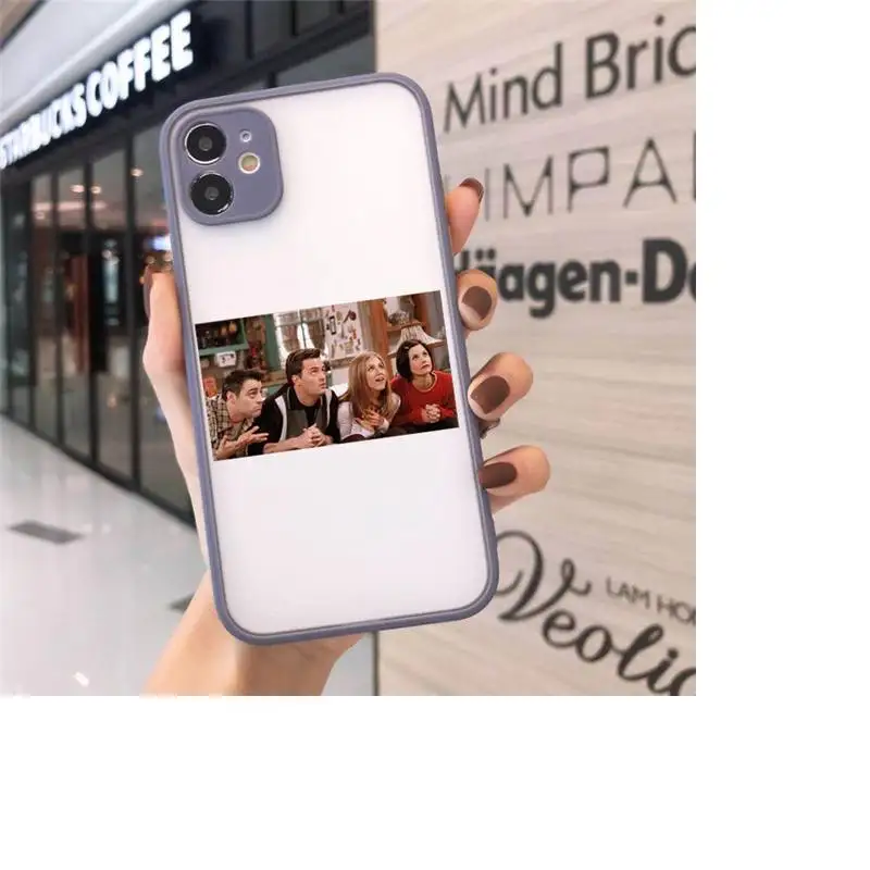 

friends tv show Phone Cases matte transparent For gray iPhone 7 8 x xs xr 11 12 pro plus max mini Clear Funda