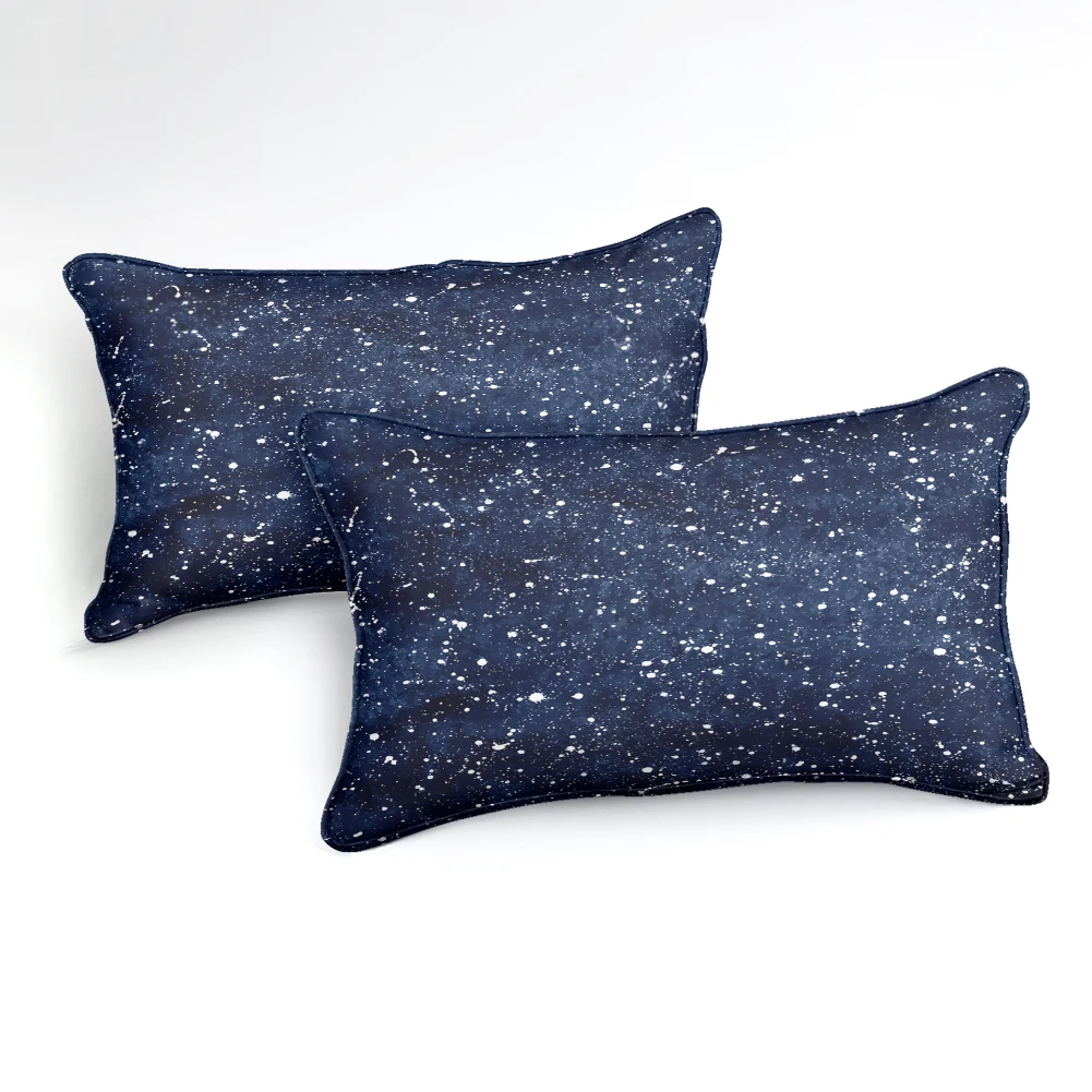 Galaxy пододеяльник, набор, космическое созвездие, пододеяльник, королева, домашний текстиль, белые звезды, Комплект постельного белья, 3 шт., король, Прямая поставка, галактика, подростки