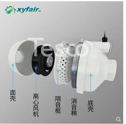 Воздуховод вентилятор 8 дюймов 200 кухня ресторан с турбонаддувом сильная