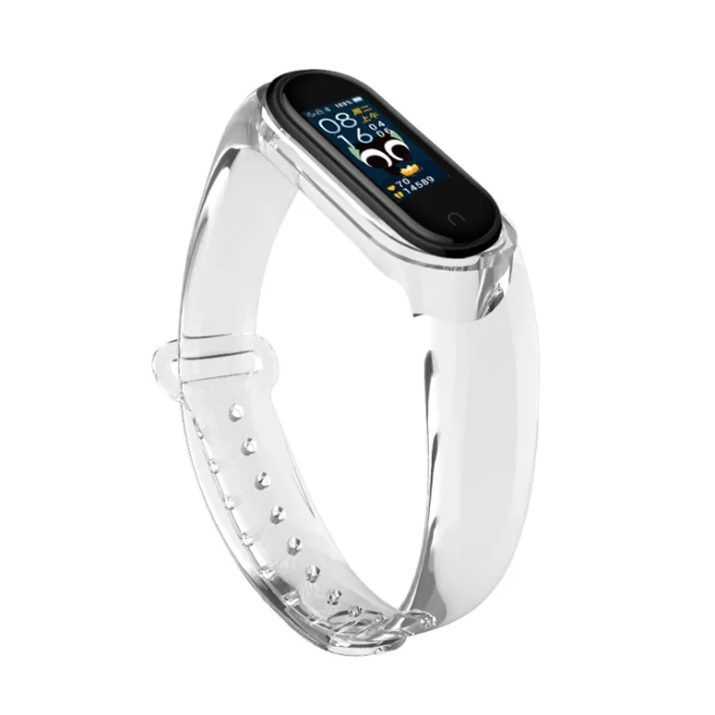 

For Xiaomi Mi Band 6 5 4 Strap Transparent Silicone Wrist Straps for Xiomi Miband 3 Xiami Amazfit band 5 For Mi Sport Bracelet 5