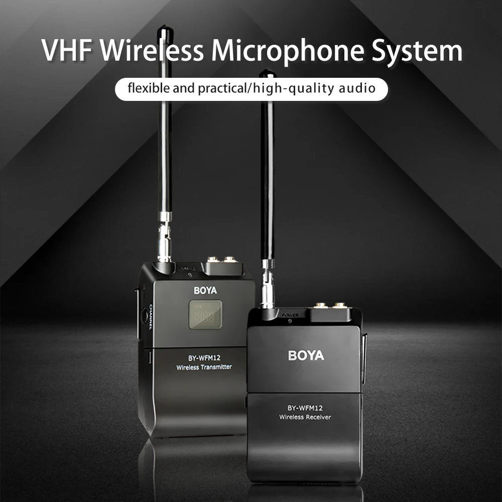 VHF Беспроводная система микрофона Lavalier для iPhone Android смартфон Canon Nikon Sony SLR