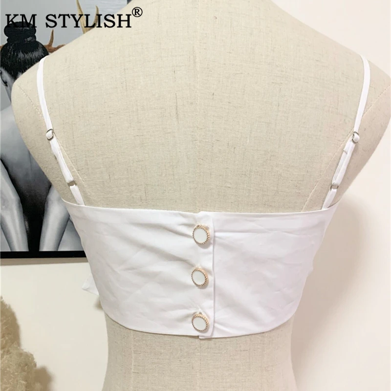 New Fashion Women Sexy Crop Tops Solid Summer Camis Women Casual Tank Tops Vest Three-dimensional Flower Bow Camisole Clothings
