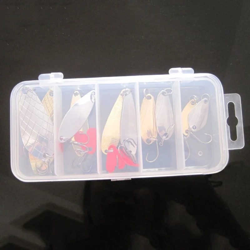 

New 10pcs/Set Mixed Colors Fishing Lures Spoon Bait Metal Lure Kit Artificias Hard Bait Fresh Water Bass Bait Fishing Geer