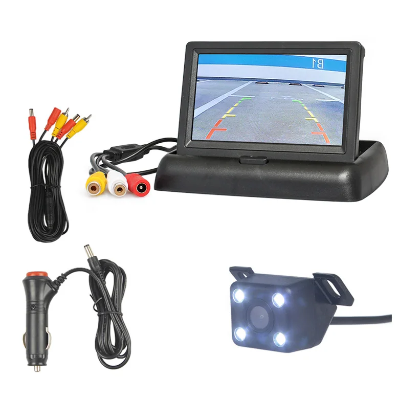 820 Diykit, беспроводной 4,3 дюймовый складной автомобильный монитор ночного видения резервная камера заднего вида Автомобильная камера заднего вида - Название цвета: 820