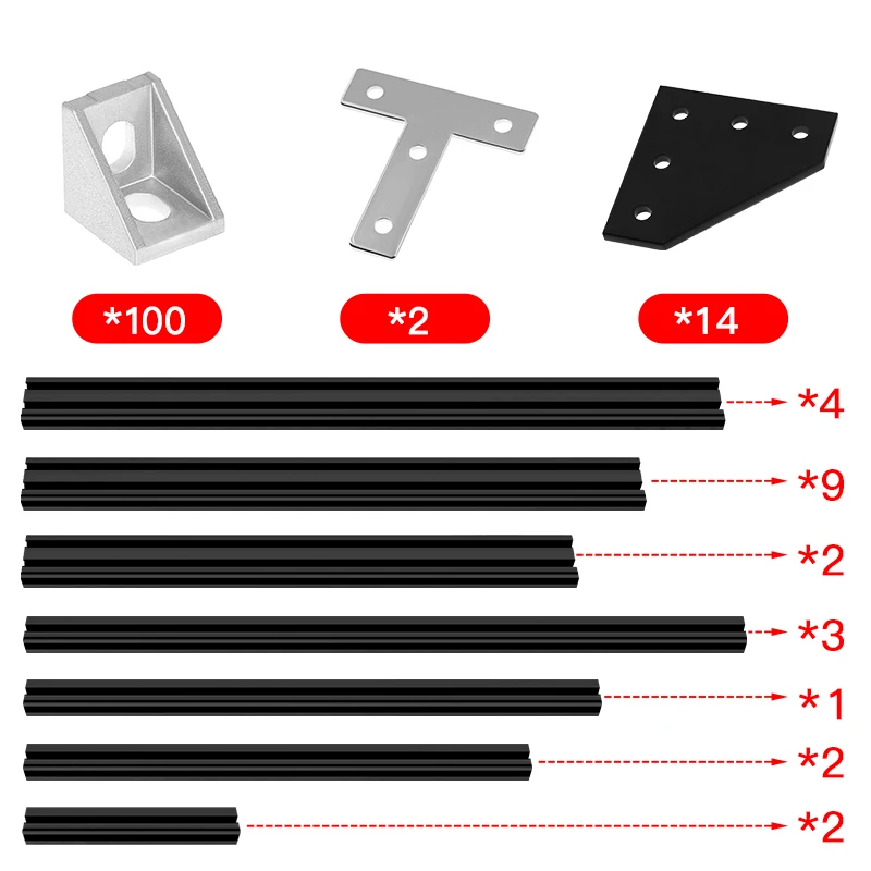 BLV mgn куб алюминиевый профиль для экструзии полный комплект DIY 3d принтера CR10 365 мм Z