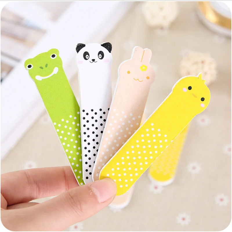 4 шт милый мультфильм пилки для ногтей буфер блока полировальный Маникюрный