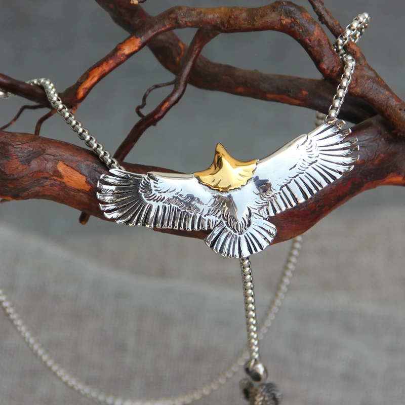 Мужской галстук бабочка в форме орла из нержавеющей стали оригинальный