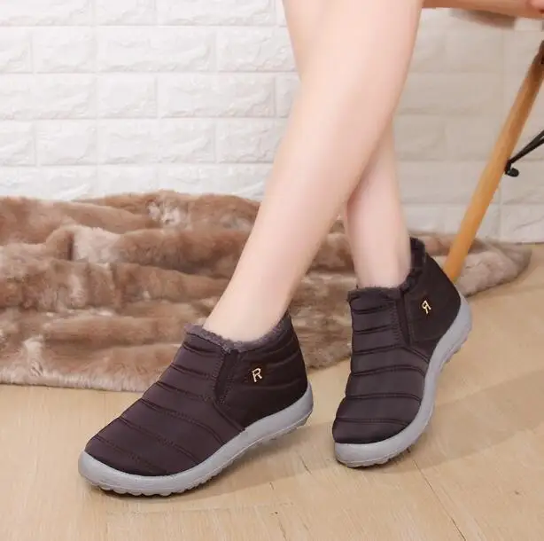 2020 г. Женские ботинки Водонепроницаемая зимняя обувь женские ботильоны удобные