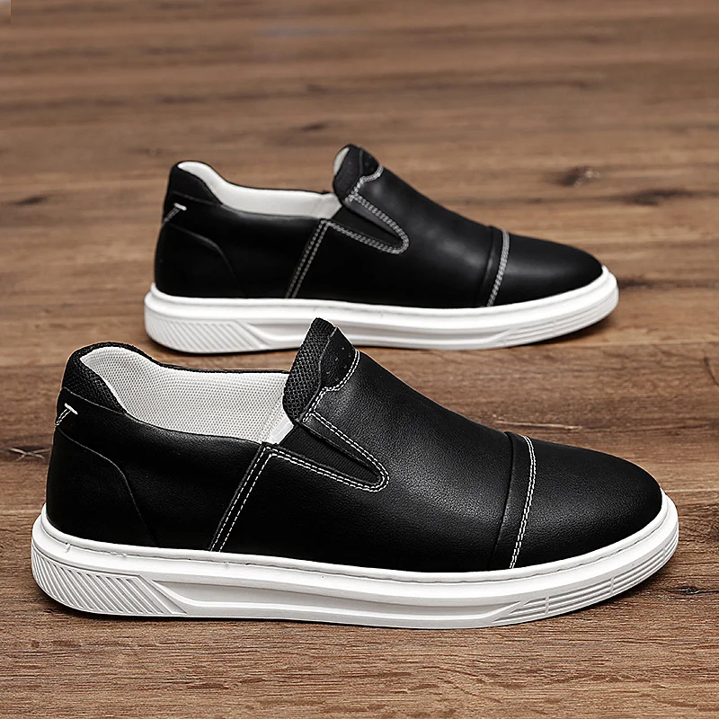 

Туфли outodor мужские на плоской подошве, лоферы без застежки, повседневные водонепроницаемые, Нескользящие, черные, белые, Прямая поставка