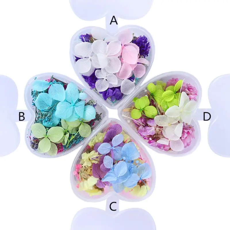 1 коробка эпоксидный наполнитель настоящие сухие цветы Смешанные 3D наклейки для