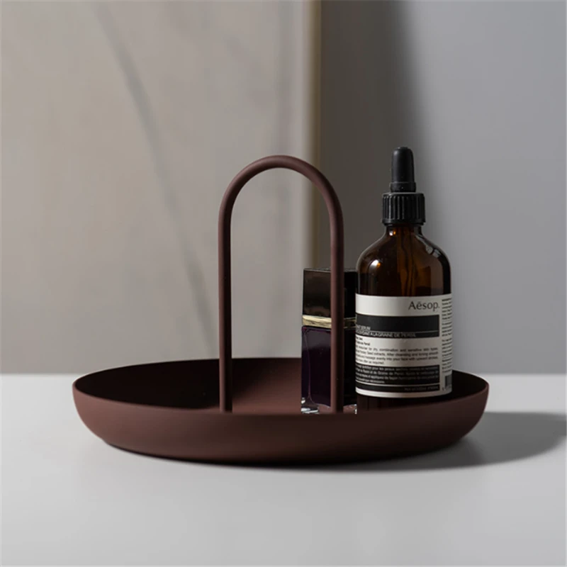 Скандинавский Круглый Портативный поддон для хранения гостиной настольного