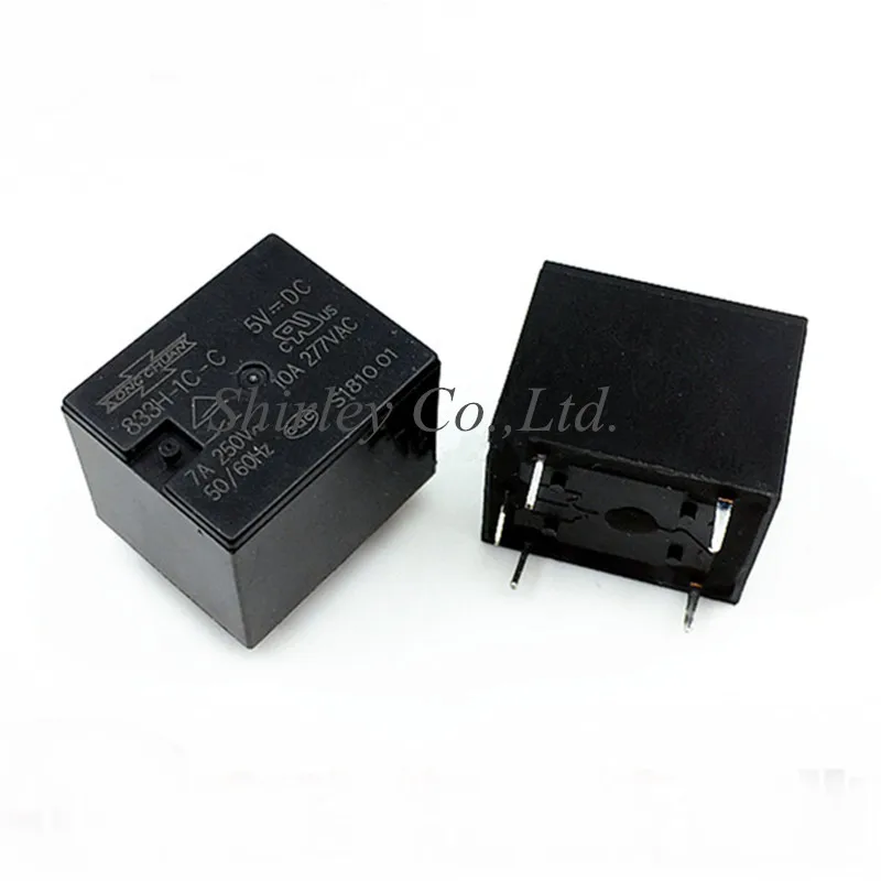 

100% NEW original 833H-1C-C 5V-DC 12V DC 24VDC Relay 5pin 7A T73 DC 5V 12V 24V