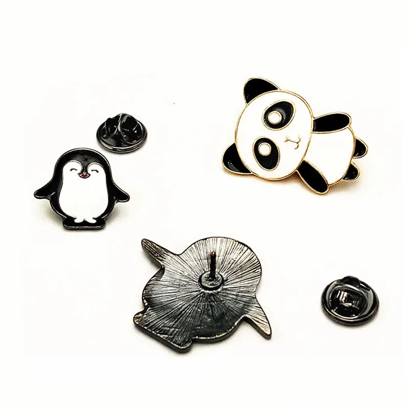 

Contracted Handsome Sprout Of Lovely Panda Black Suit Penguin Couples Delicate White And Black Pins Pin Badges