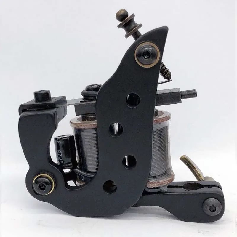 

Cheap-Tattoo-Machines Handmade maquiagem Tattoo Machines Gun 10 Wrap Coils Cast Iron Machine For Liner caneta Free Shipping