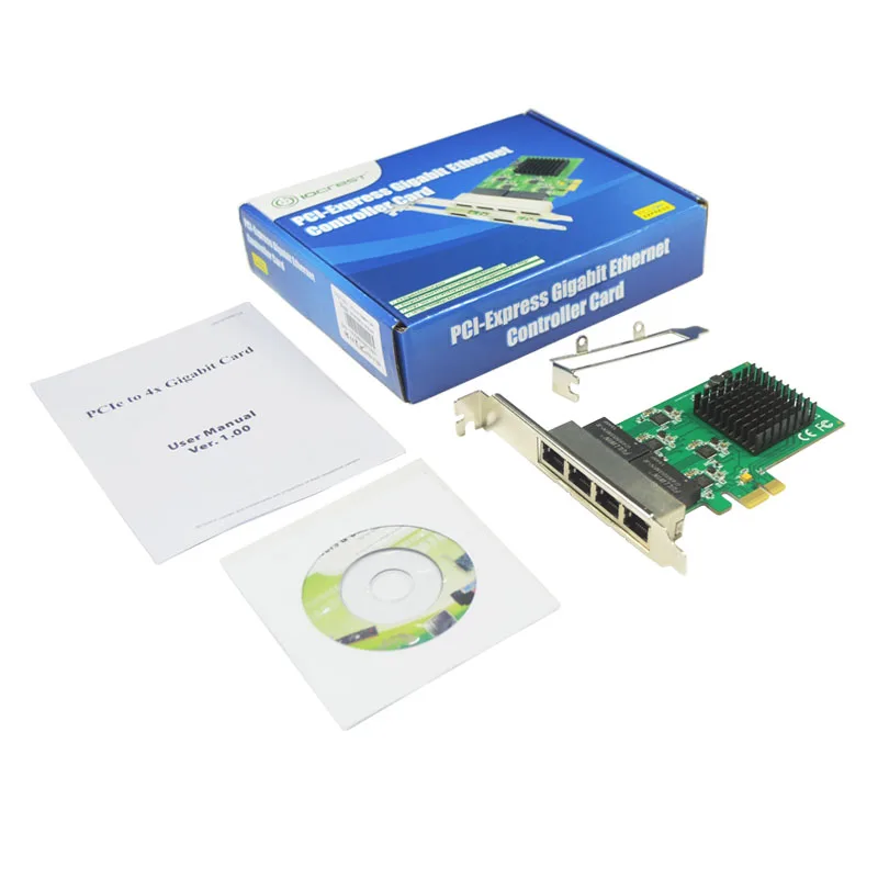 

PCI-Express to 4-port Gigabit Ethernet Server Adapter Network Card 10/100/1000Mbps RTL8111 Chipset