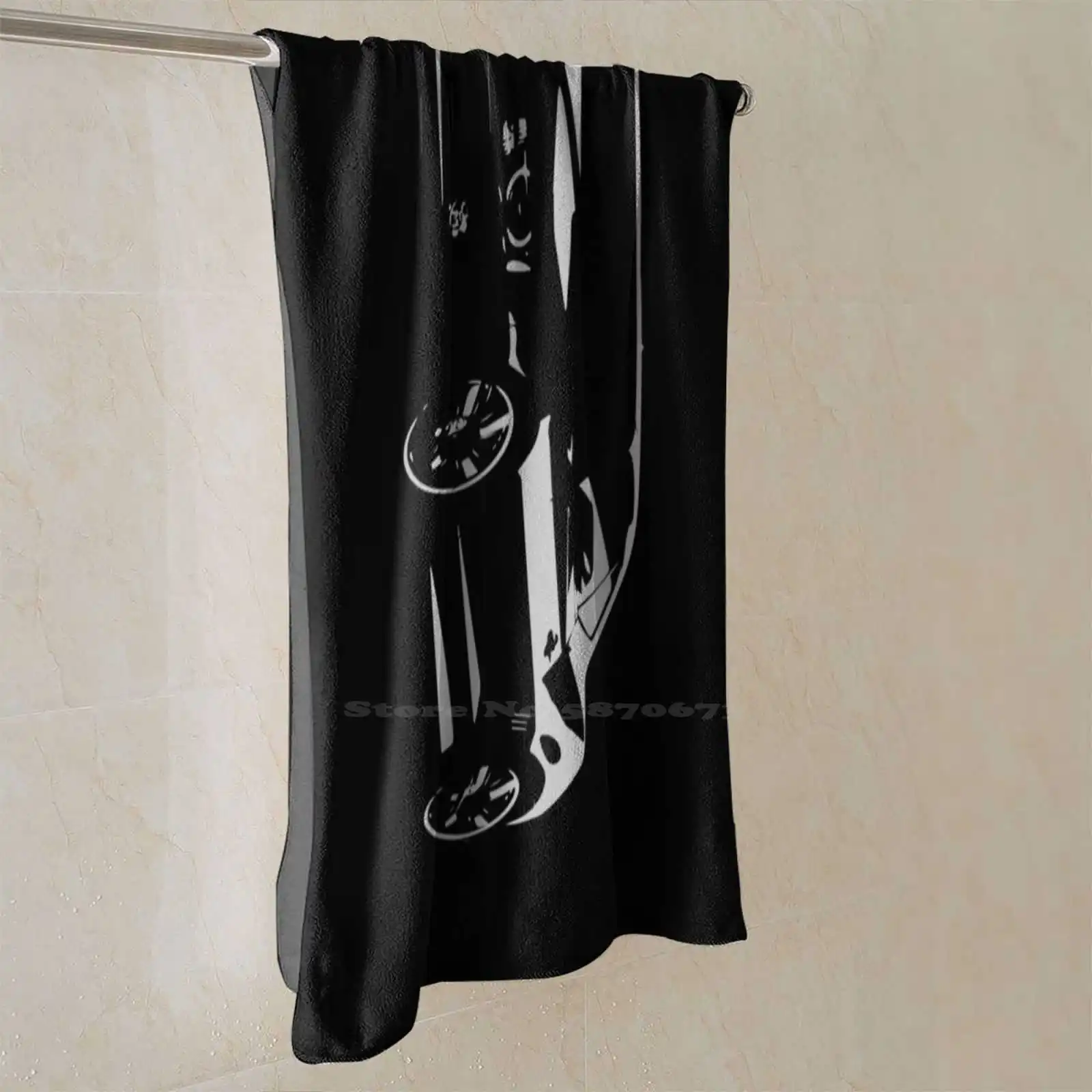 Черная вытянутая Chevy Camaro мягкая ткань из микрофибры полотенце для путешествий