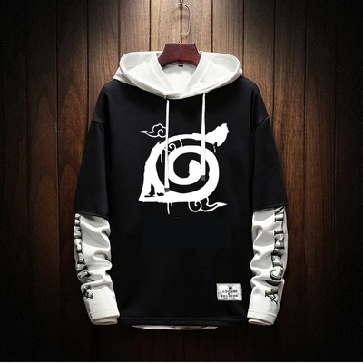 

New Anime Hokage Hatake Kakashi Kurama Cosplay Costumes Hoodies Sweatshirt Konoha Uchiha Symbol Cotton Pullover Hooded Jacket