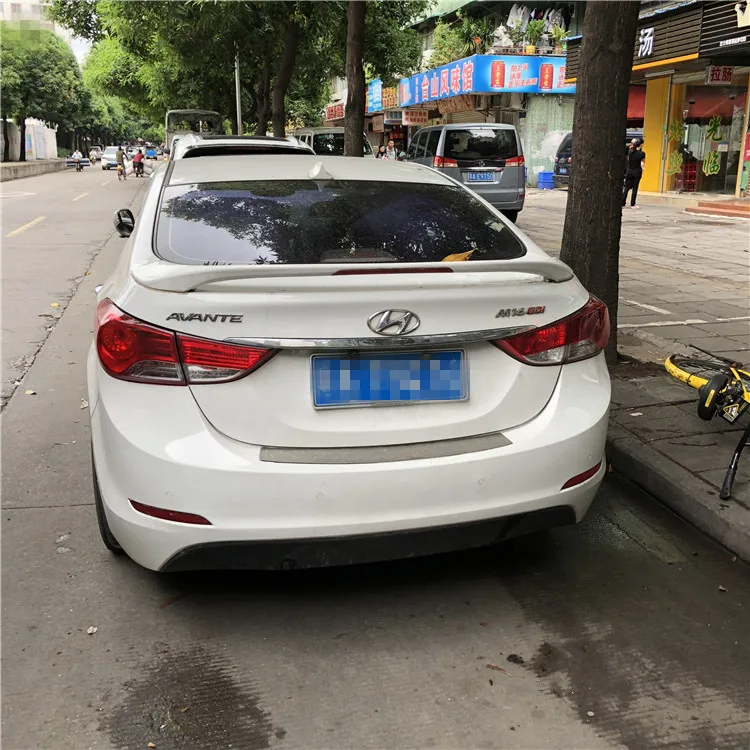 Спойлер для Hyundai Elantra 2012 2014 спойлер из абс пластика со светодиодсветильник кой