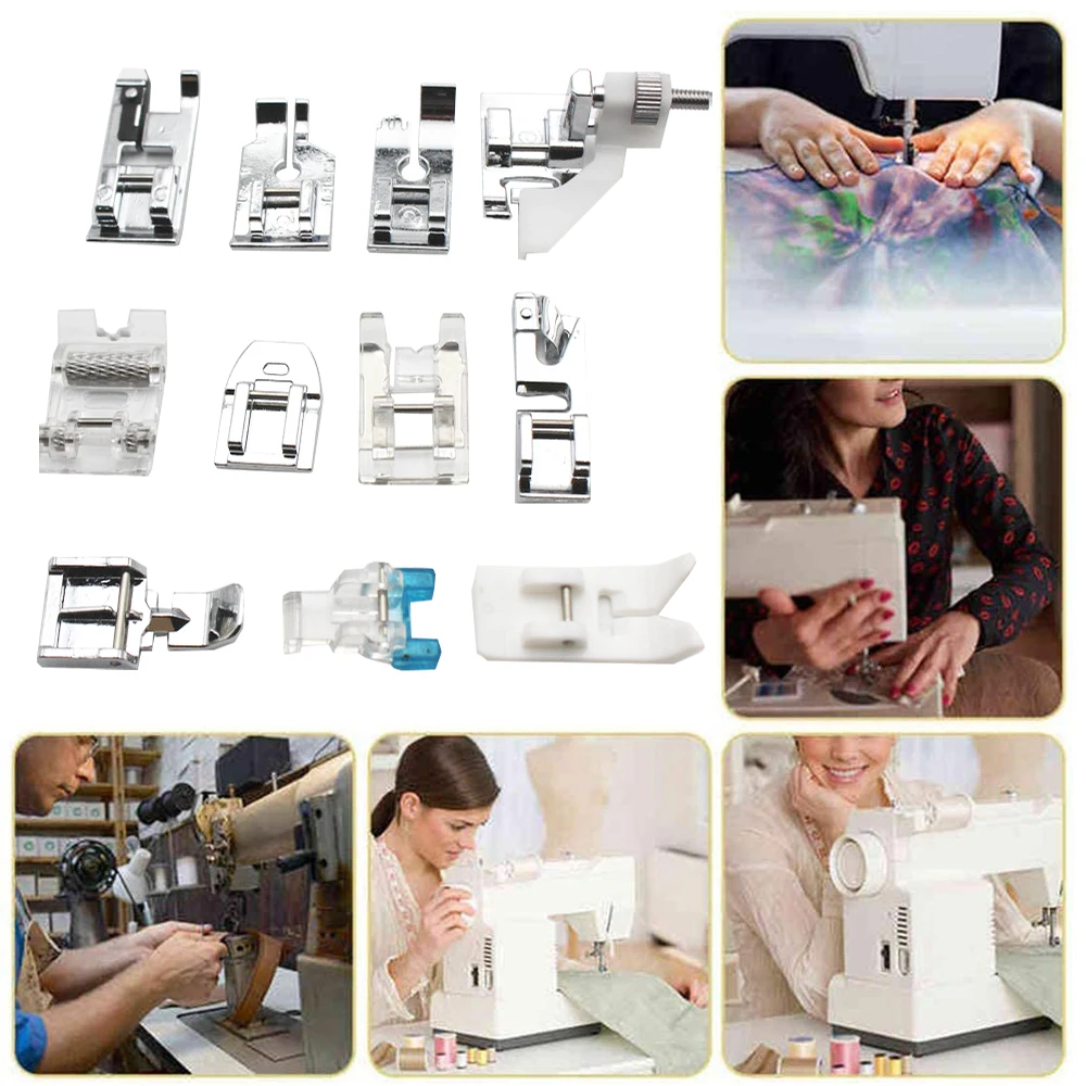 Швейная машина металлических прессерных ножей для аксессуаров набора для домашнего использования для обработки тканей из кожи сплайса вязания слепого шва домашний.