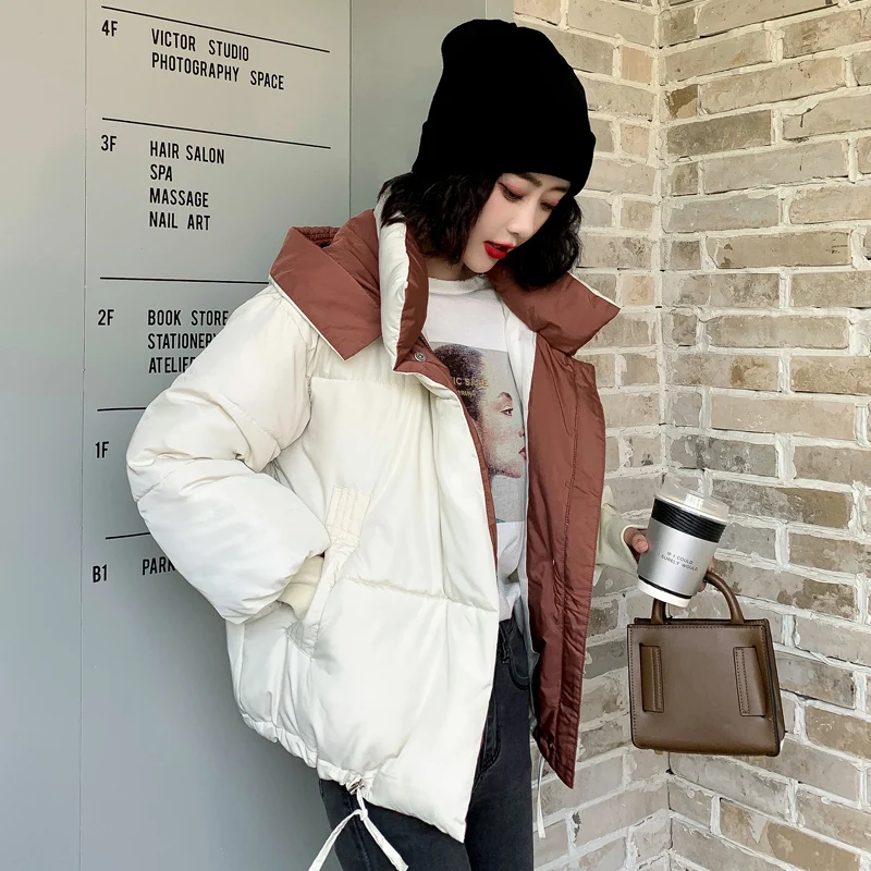ZQLZ женские куртки 2020 с капюшоном короткая парка Донна для женщин толстый теплый