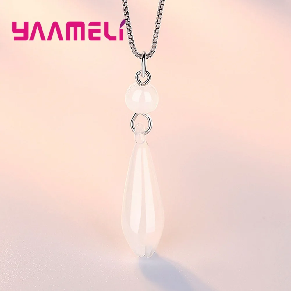 Элегантный белый опал цветок магнолии подвески подвеска хорошее серебро 925 пробы