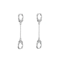 luxury jewelry womens earrings silvery gold handcuffs shape wedding earrings for female accessories fashion jewelry 2020
