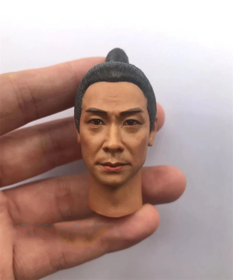 

Hot Sales Scale 1/6th Man Male Zhao Wenzhuo Qi Jiguang Kung Fu Head Sculpture For Mostly Doll Soldier Collectable