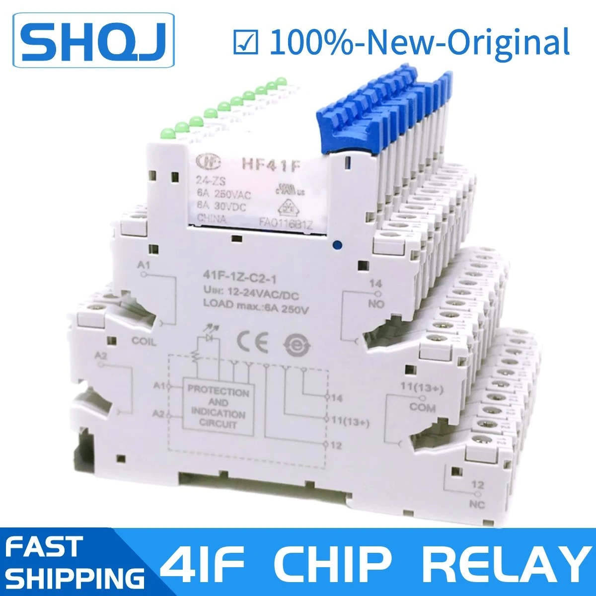 Фото Реле 41F-1Z-C2-1 HF41F 24-ZS 12-ZS 5 в 12 В 24 в 230 В 6A 1CO Slim/SSR, крепление на винтовой розетке светодиодный светодиодным реле №2