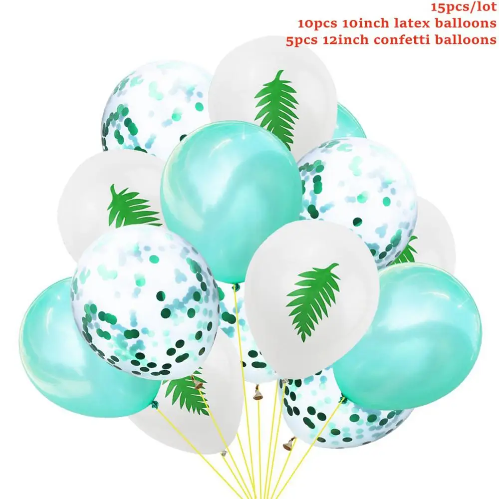 Leaves Balloons 4 Taoup 1 шт. пластиковые ананас Пальма розовые очки Фламинго летние тропические вечерние принадлежности Гавайские вечерние украшения сувениры для свадьбы - Цвет: Leaves Balloons 4