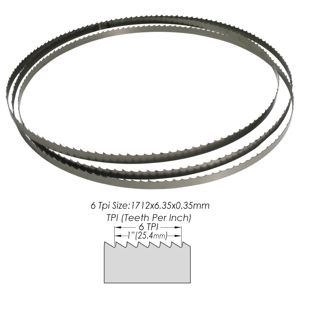 Полотно ленточной пилы 3/8x1712x6 35 мм 2 шт. 67 0 дюйма TPI 6 для Draper Charnwood Metabo BAS250 резка
