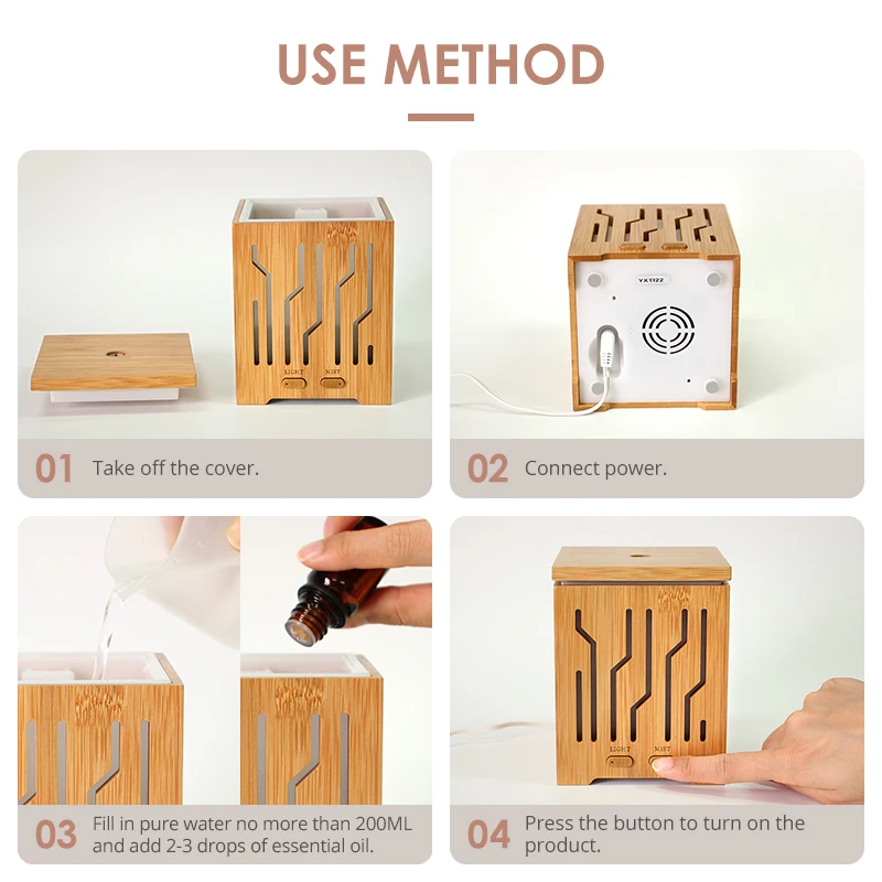 Чистый Натуральный Бамбуковый ароматизатор увлажнитель Ароматический диффузор