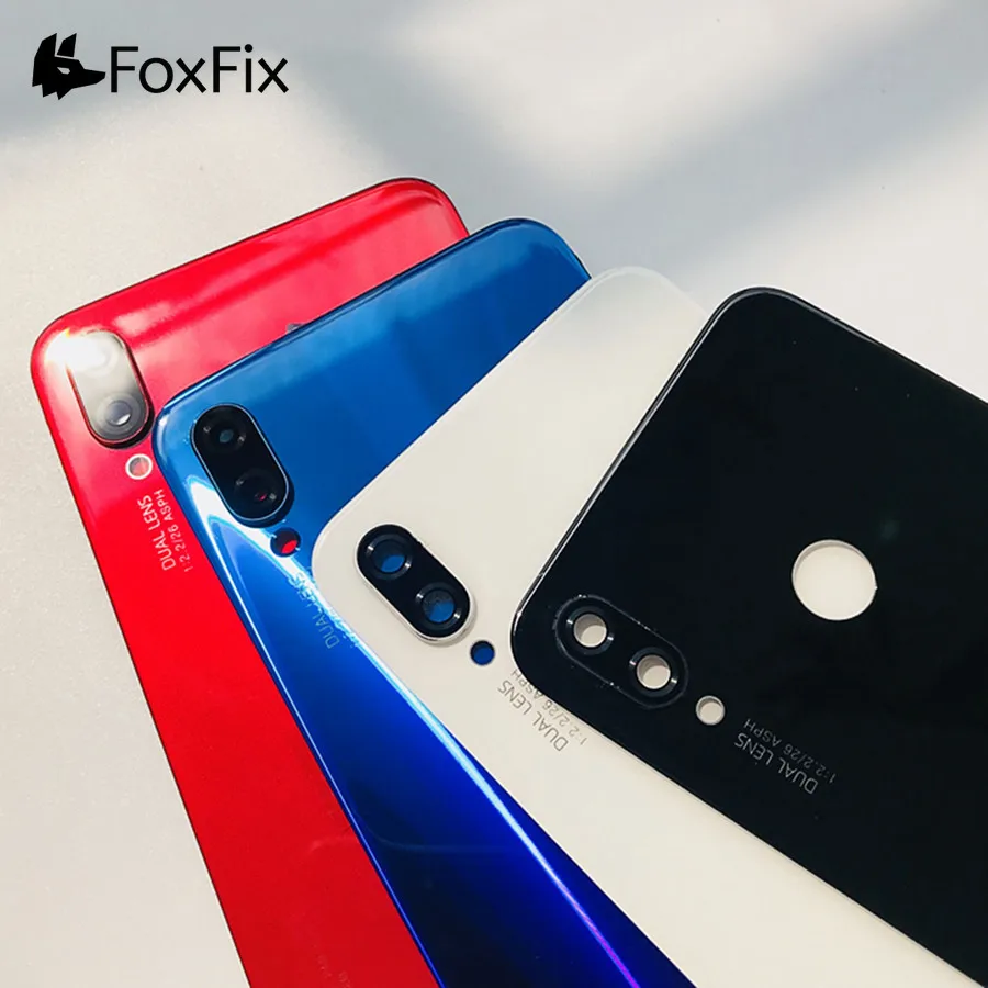 Крышка батареи для huawei Nova 3 Задняя стеклянная задняя дверь корпус чехол для huawei Nova 3i крышка батареи с объективом камеры Замена