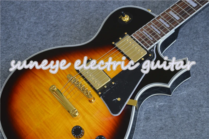 Suneye Black Pickguard на заказ электрогитара в винтажном Sunburst гитара Бесплатная доставка |