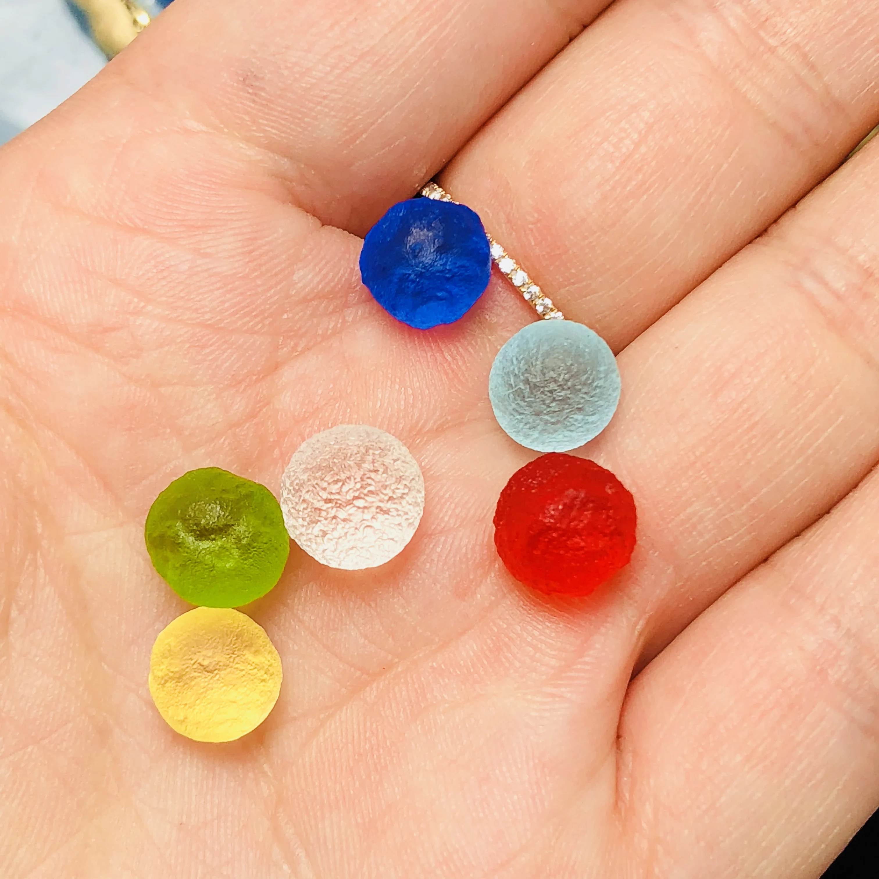 15 мм! 6 шт цветные натуральные шлифовальные камни Чешский метеорит хит стеклянные