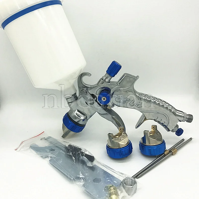 

601 spray gun hvlp high quality automotive gravity stainless steel spray gun with 600ml cup 1.4 1.7 2.0mm nozzle
