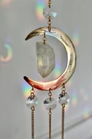 quartz moon sun catcher boho home decor gypsy celestial gifts for new house moon sun catcheroccult decor