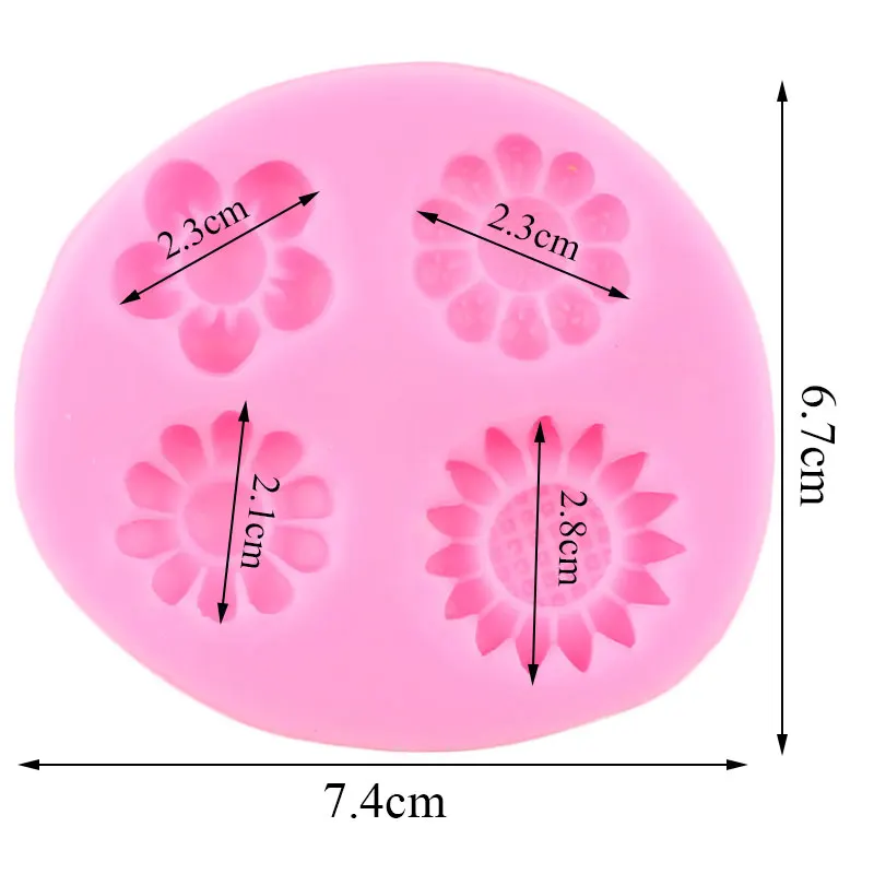 Силиконовая форма в виде подсолнечника шоколада Fondant (сахарная) формы цветка