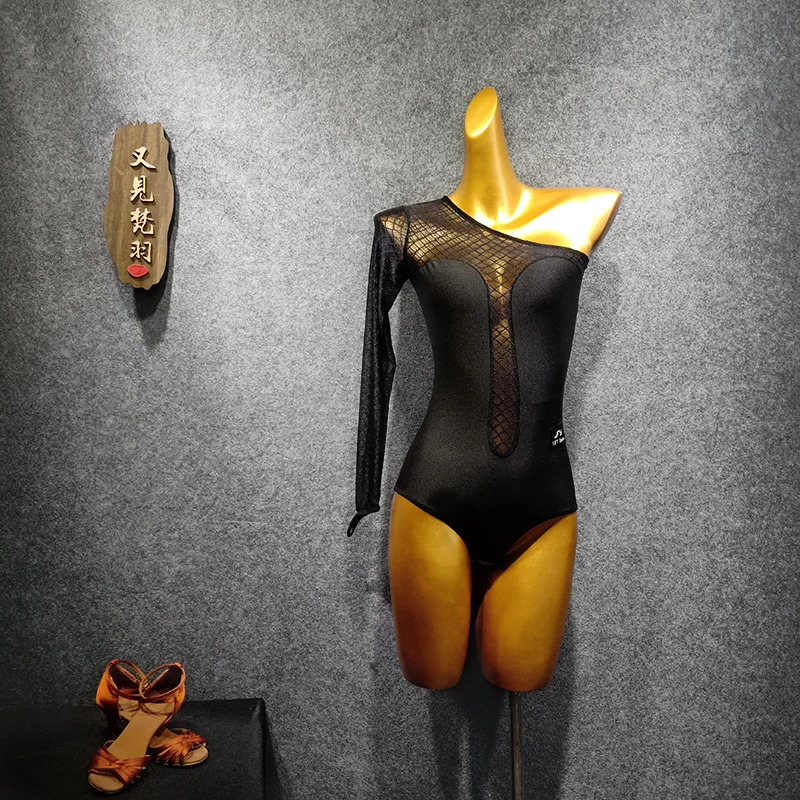 Pole dance одежда одежда-лейтард для комбинезона белье латинского верха грязного танца одно плечо на.