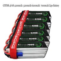 gtfdr lipo battery 4s 6s 14 8v 22 2v 4200mah 5200mah 6300mah 7000mah xt60 for rc qrx350 car buggy arrama remote control toys