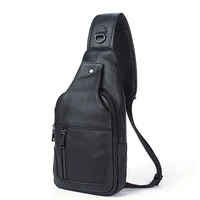 Genuine Leather Chest Bag For Men Casual Messenger Bags Fashion Men's Chest Pack Large Capacity Business Bag Outdoor Leisure Bag