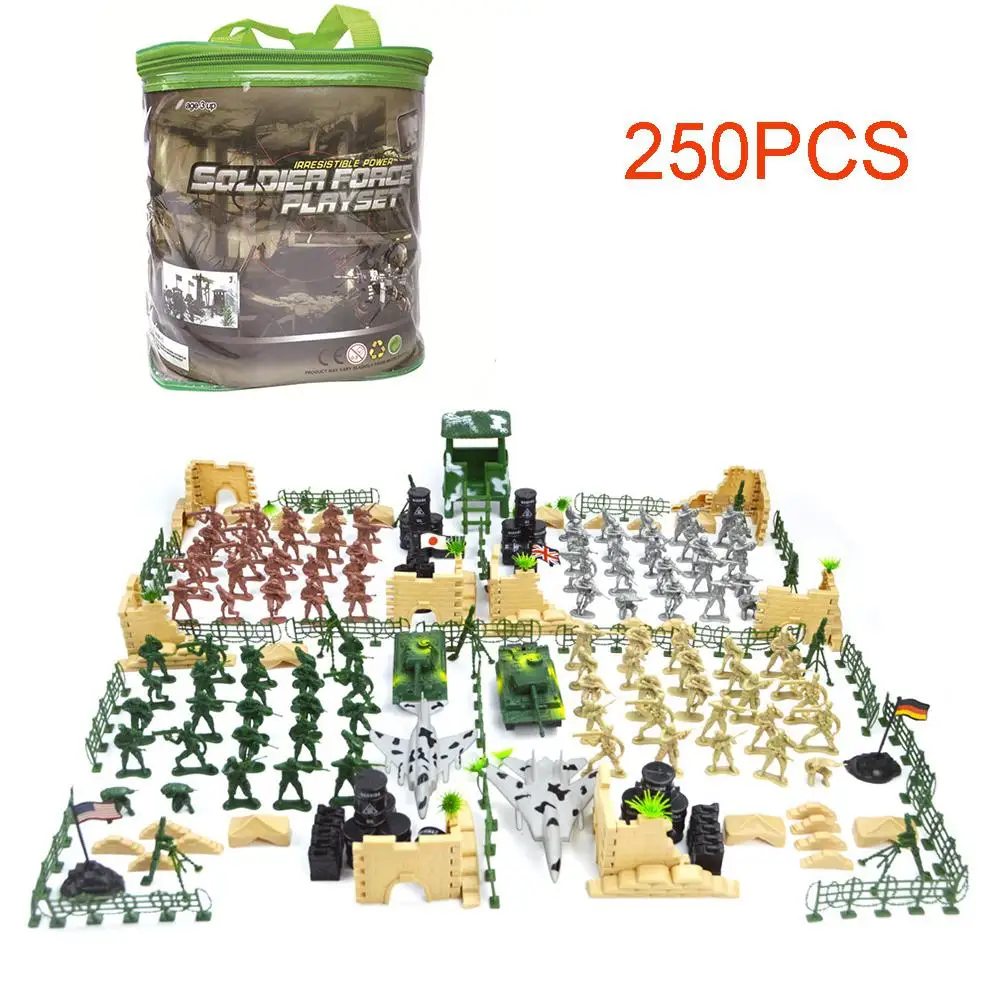 Пластиковые Военные солдаты HobbyLane 250 шт./компл. фигурки героев набор для игр