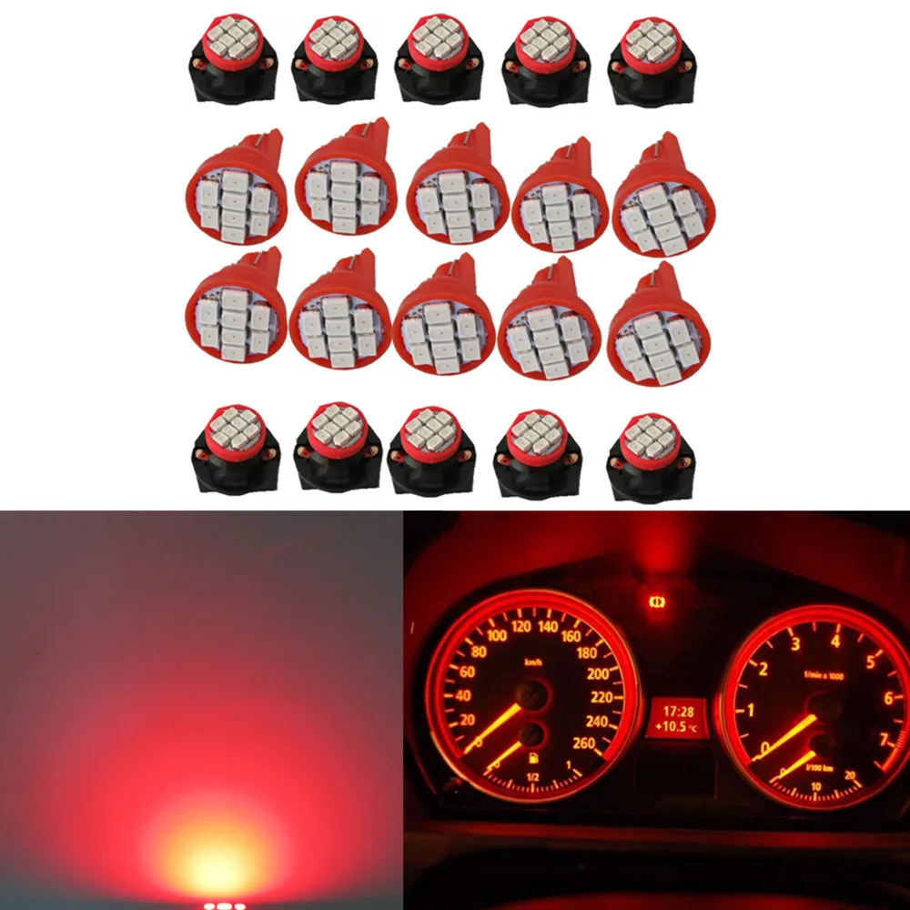 Автомобильная светодиодная лампа WLJH T10 Led W5W 12 В с поворотным замком подсветка для
