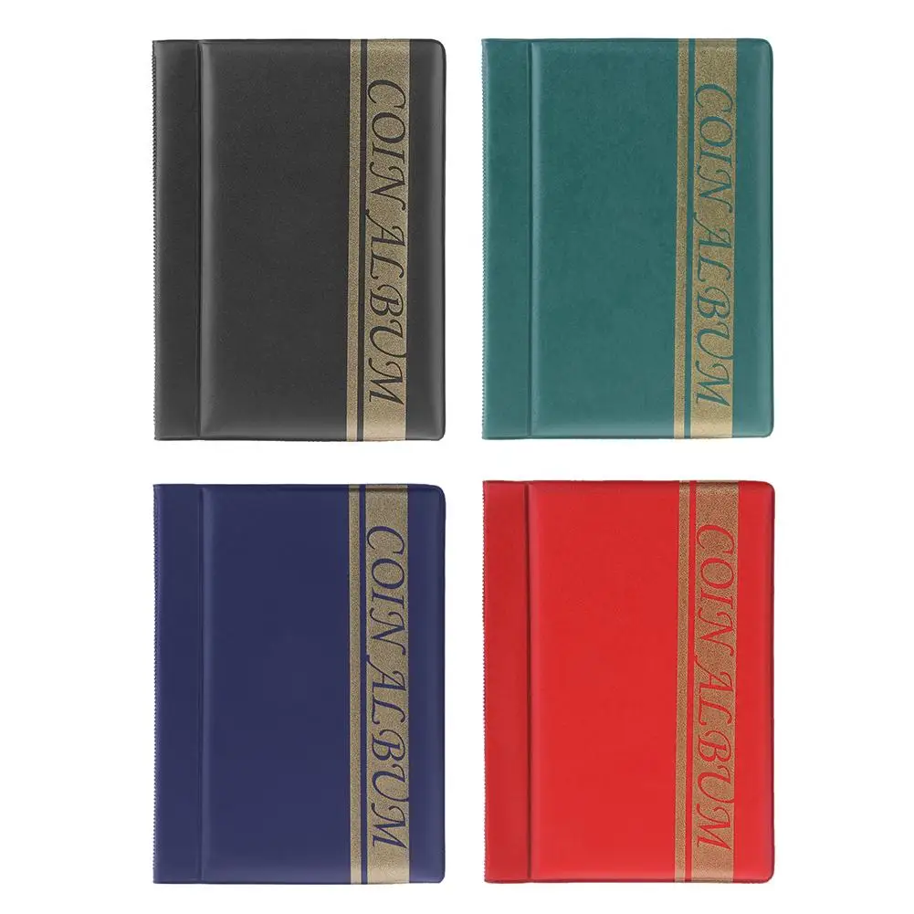

120 Pockets PVC Coins Album Collection Book Commemorative Collecting Coin Storage Holders for Collector Gifts Supplies