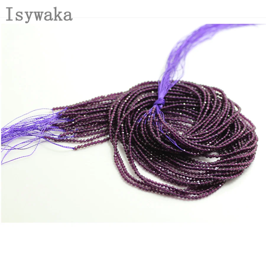 Purple Isywaka гранат красный 2 мм 170 шт индийские кристаллические граненые бусины футбольные круглые стеклянные бусины для рукоделия - Цвет: Purple
