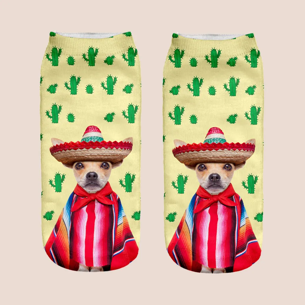 3D Printed Dog Socks Women Unisize Meias Casual Harajuku Funny Socks Skarpetki Unisex Woman Socks Multiple Colorful Socks