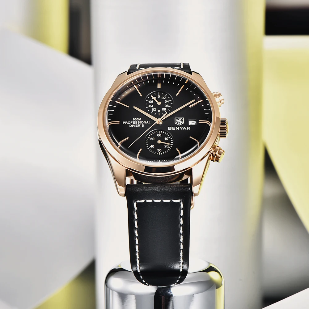 Мужские Спортивные кварцевые наручные часы с хронографом водонепроницаемые до