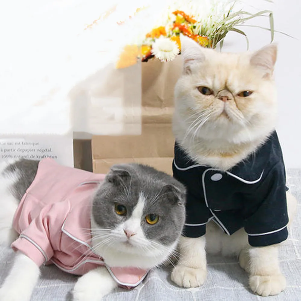 Пижамы для кошек и собак удобная одежда домашних животных Одежда