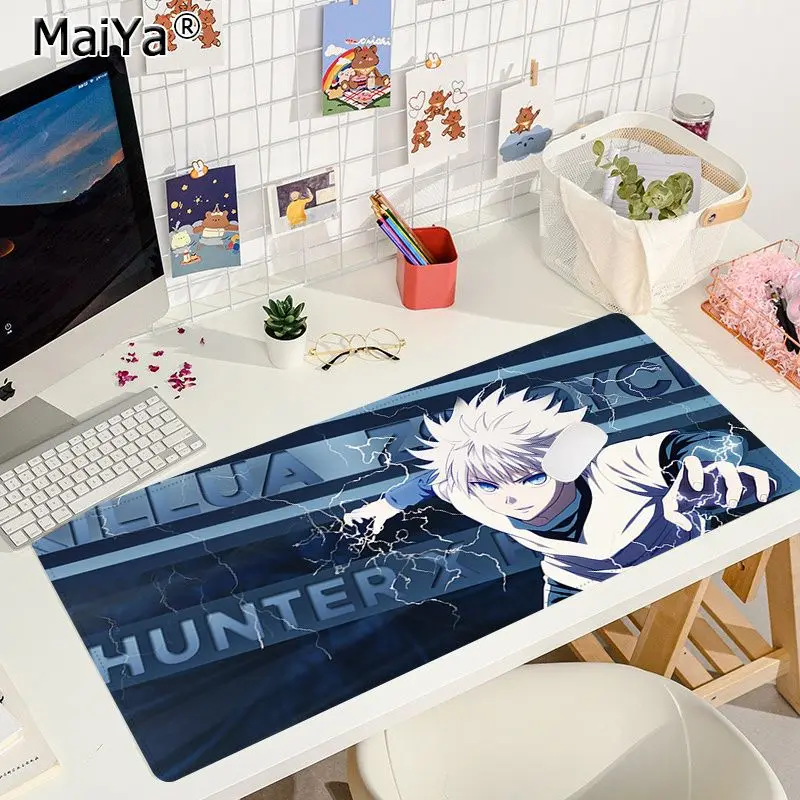 

Anime Hunter X Hunter Simple Design Rubber PC Computer Gaming mousepad Size for L XL game Customized mouse pad for CS GO PUBG