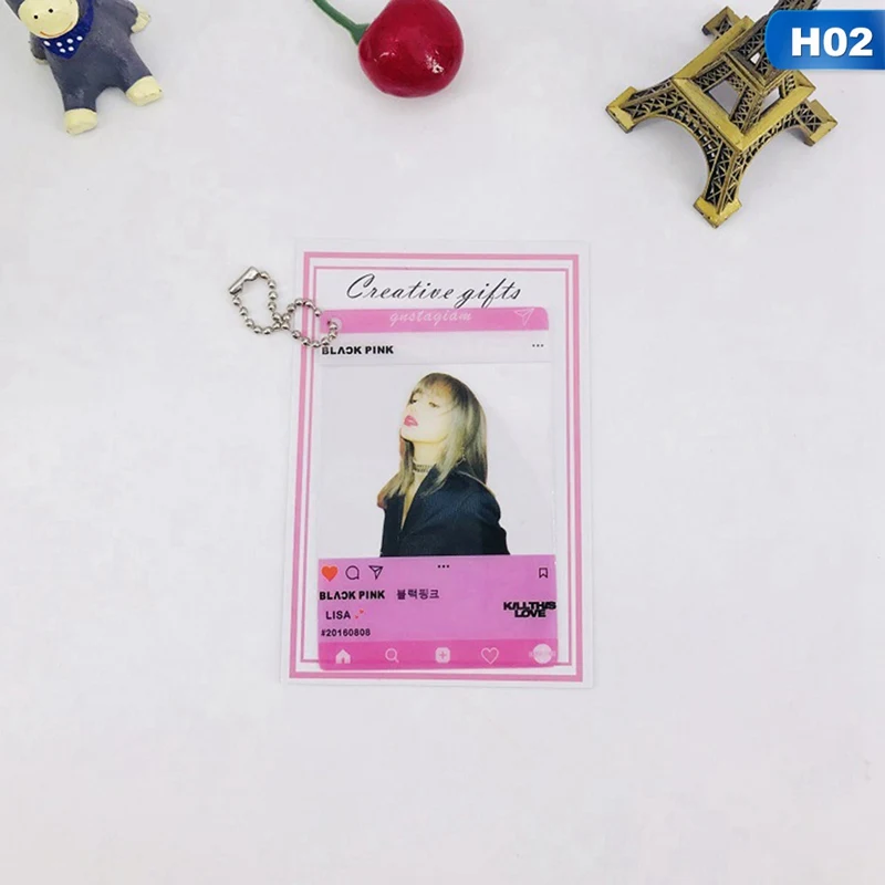 Blackpink Got7 Seventeen фото карты брелок Подвеска прозрачная карточка ПВХ ключ Висячие - Цвет: H02